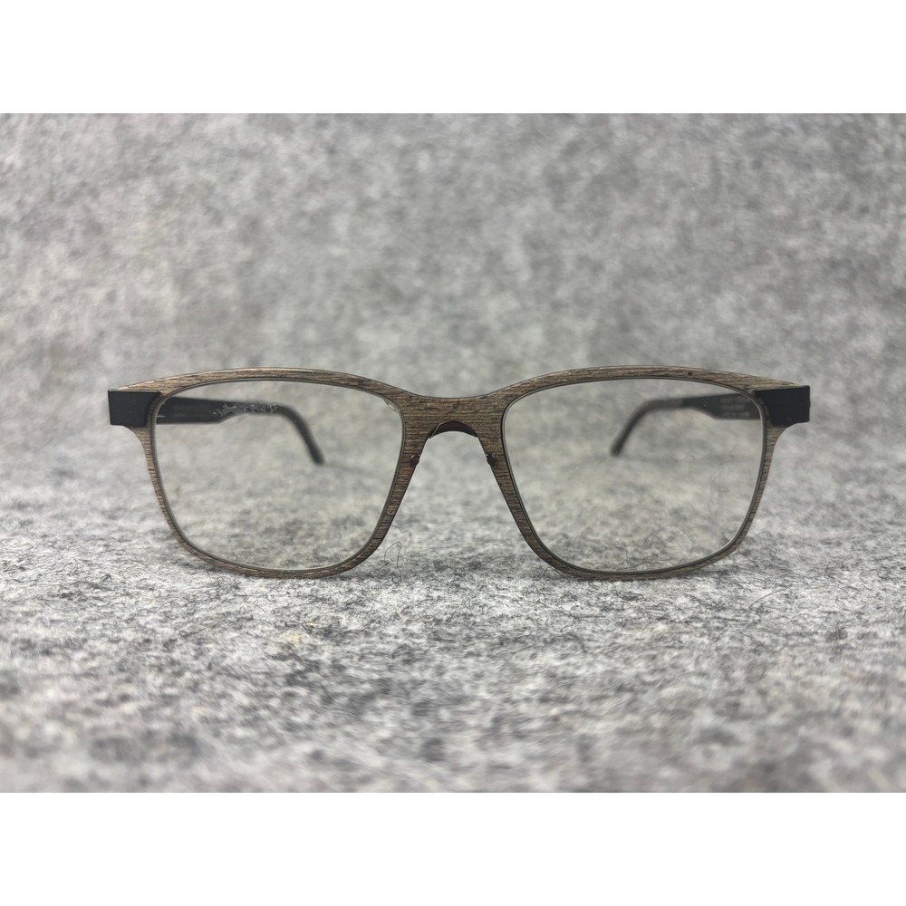 OVVO Optics Eyeglasses Unisex 52-20-140 Brown Wood Carbon Fiber Mod 3077